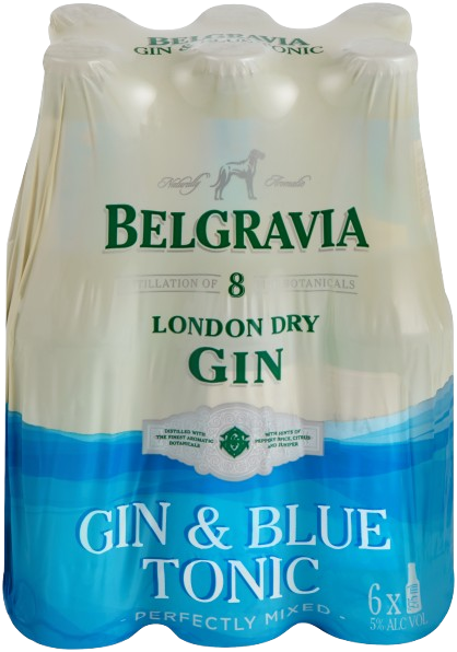 Belgravia Gin & Blue Tonic (6 x 275ml) – A Refreshing Classic with a Twist