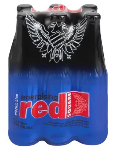 Red Square Energising Electric Blue Spirit Cooler (6 x 275ml)